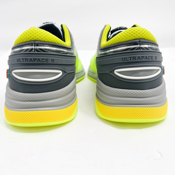 Gucci Men's Ultrapace R "Neon Yellow” GG Logo Sneakers - Picture 5 of 13